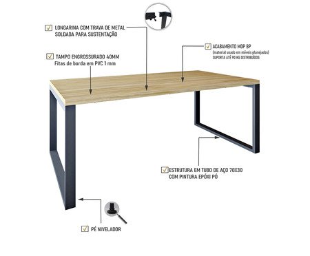 Mesa de Jantar Queens Vermont Oak | Westwing