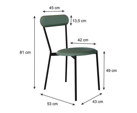 Cadeira Vintage Coz Courino Urano Verde Sálvia | Westwing