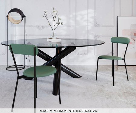 Cadeira Vintage Coz Courino Urano Verde Sálvia | Westwing