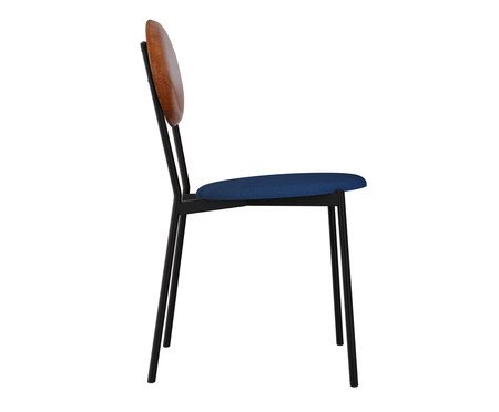 Cadeira Vintage Elipse Azul Jeans City Caramelo | Westwing