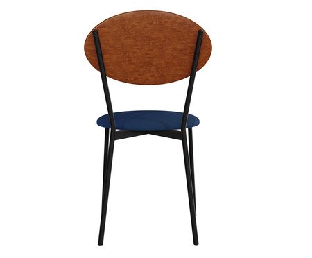Cadeira Vintage Elipse Azul Jeans City Caramelo | Westwing