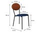 Cadeira Vintage Elipse Azul Jeans City Caramelo, blue | WestwingNow