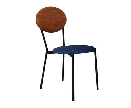 Cadeira Vintage Elipse Azul Jeans City Caramelo | Westwing