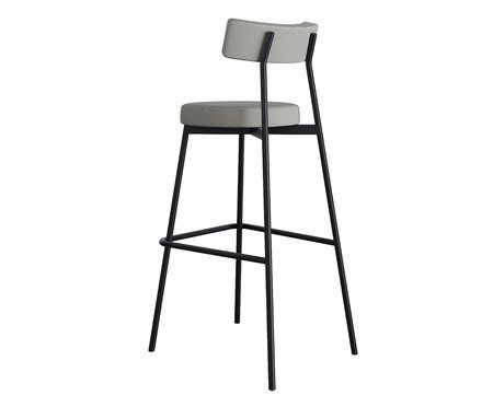 Banqueta Alta Stout Courino Venus Cinza | Westwing