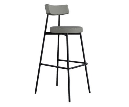 Banqueta Alta Stout Courino Venus Cinza | Westwing