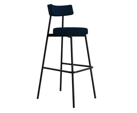 Banqueta Alta Stout Etnico Marinho | Westwing