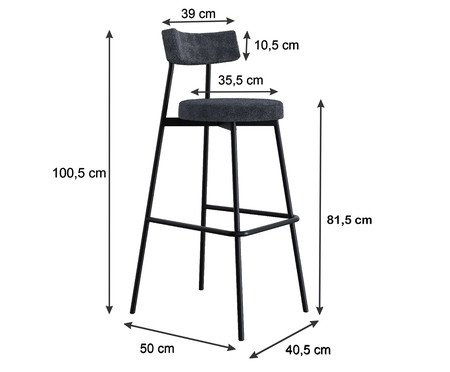 Banqueta Alta Stout Boucle Nuvem | Westwing