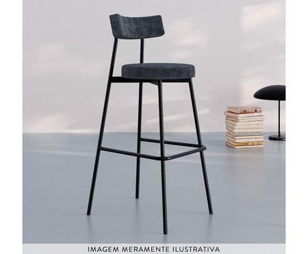 Banqueta Alta Stout Boucle Nuvem | Westwing