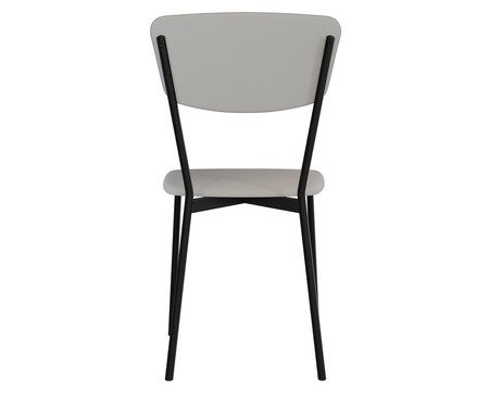 Cadeira Vintage Retrô Courino Saturno Off White | Westwing