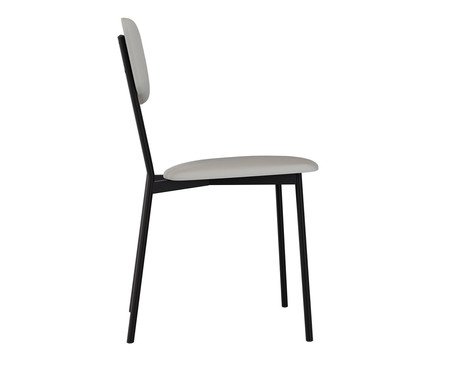Cadeira Vintage Retrô Courino Saturno Off White | Westwing