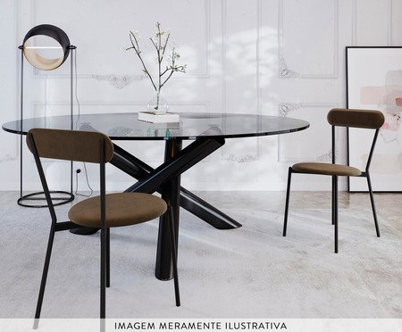Cadeira Vintage Coz Veludo Sand | Westwing