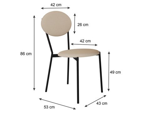 Cadeira Vintage Elipse Areia Light City | Westwing