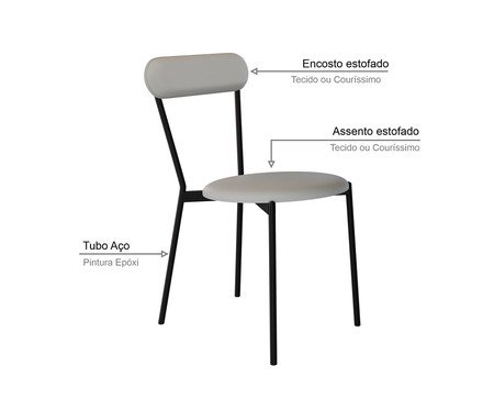Cadeira Vintage Coz Courino Saturno Off White | Westwing