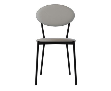 Cadeira Vintage Elipse Courino Saturno Off White | Westwing