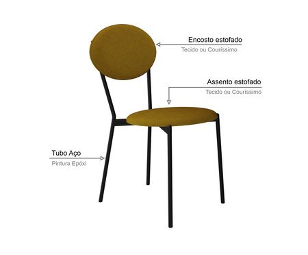 Cadeira Vintage Elipse Mostarda City | Westwing