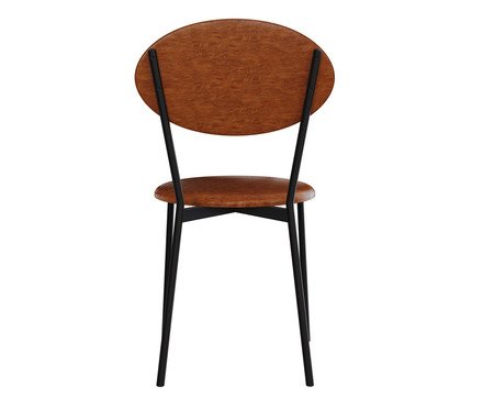 Cadeira Vintage Elipse Courino Caramelo | Westwing
