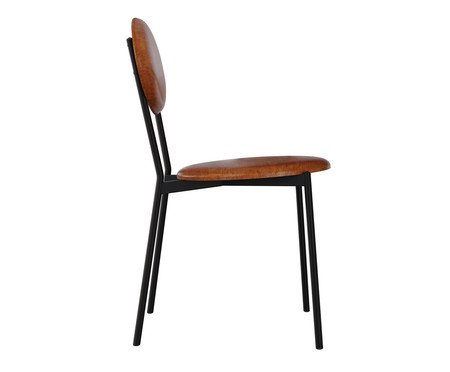 Cadeira Vintage Elipse Courino Caramelo | Westwing