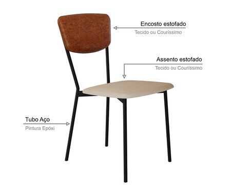 Cadeira Vintage Retrô Areia Light City Caramelo | Westwing