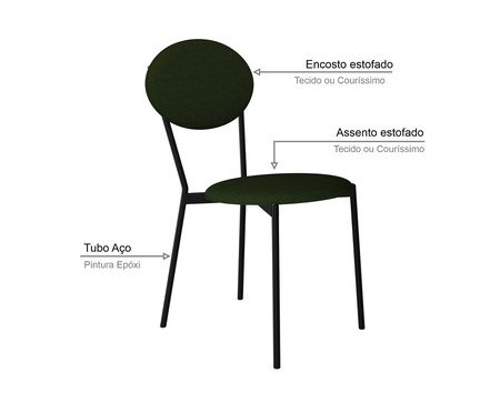 Cadeira Vintage Elipse Verde Musgo City | Westwing