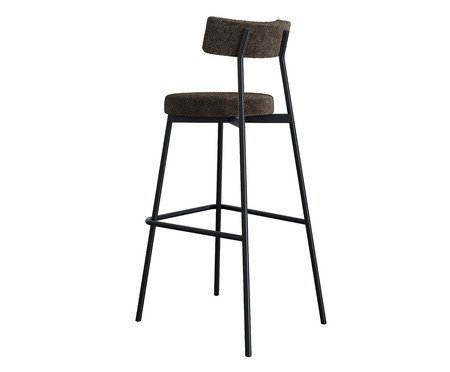 Banqueta Alta Stout Boucle Marrom Castor | Westwing
