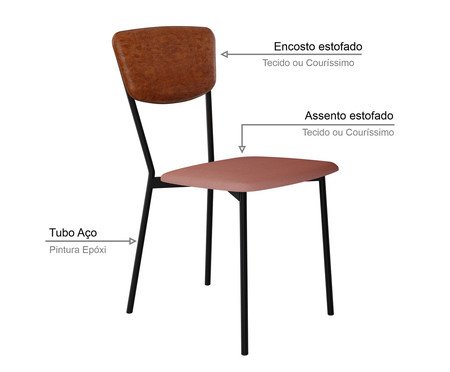 Cadeira Vintage Retrô Tulipa Rosê City Caramelo | Westwing