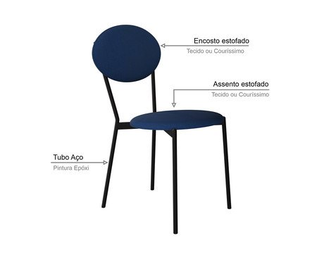 Cadeira Vintage Elipse Azul Jeans City | Westwing