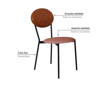 Cadeira Vintage Elipse Tulipa Rosê City Caramelo | Westwing