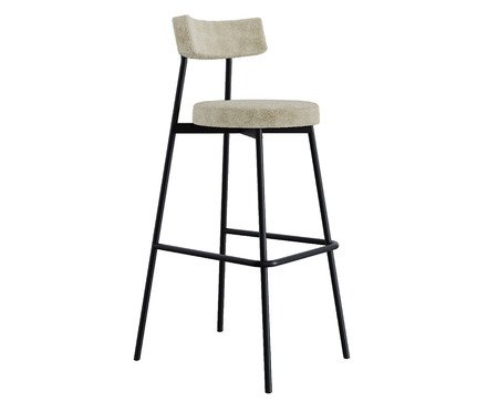 Banqueta Alta Stout Boucle Vanilla | Westwing