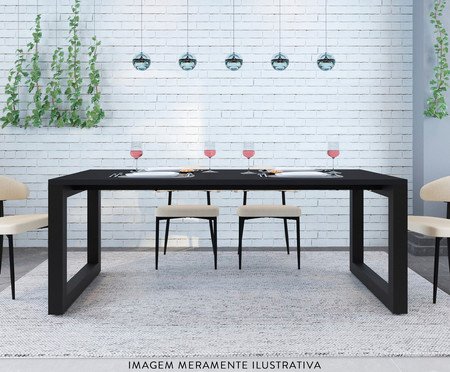 Mesa de Jantar Bronx Preta | Westwing