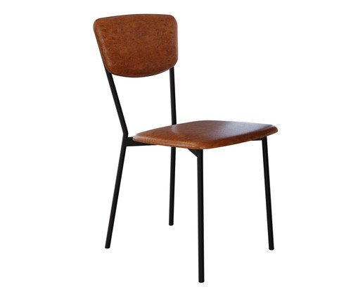 Cadeira Vintage Retrô Courino Caramelo, brown | WestwingNow