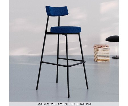Banqueta Alta Stout Azul Jeans City | Westwing