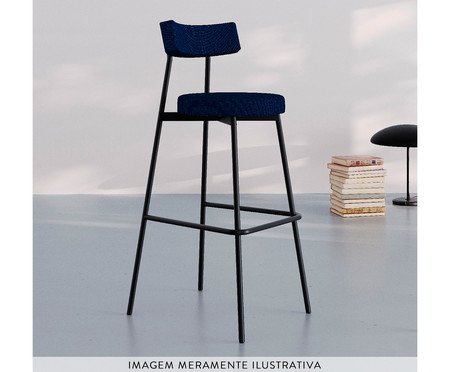 Banqueta Alta Stout Azul Corriente | Westwing