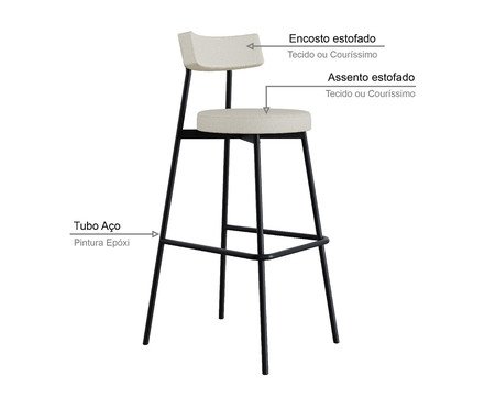 Banqueta Alta Stout Areia Corriente | Westwing