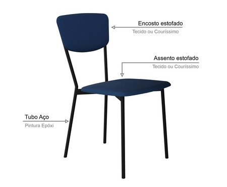 Cadeira Vintage Retrô Azul Jeans City | Westwing