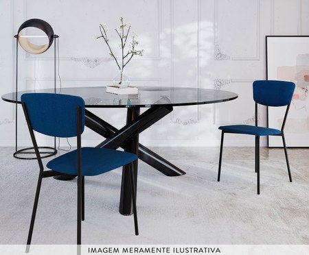 Cadeira Vintage Retrô Azul Jeans City | Westwing