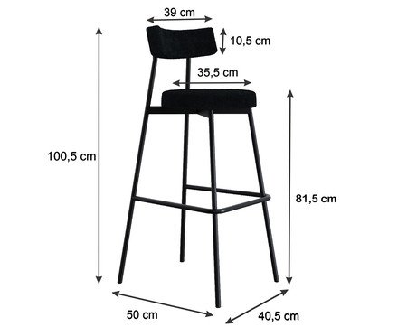 Banqueta Alta Stout Boucle Cinza Grafite | Westwing