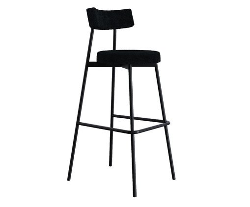 Banqueta Alta Stout Boucle Cinza Grafite, grey | WestwingNow