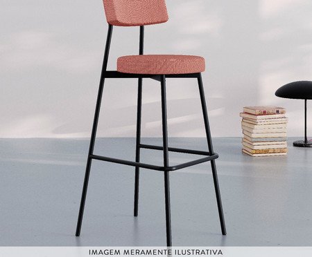 Banqueta Alta Stout Rosa Linked | Westwing