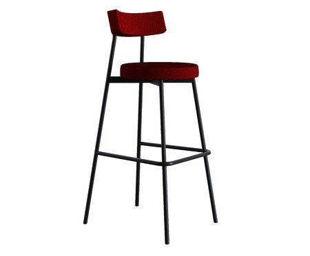 Banqueta Alta Stout Vermelho Vinho City | Westwing