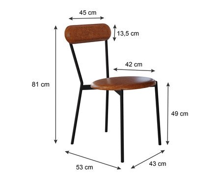Cadeira Vintage Coz Courino Caramelo | Westwing