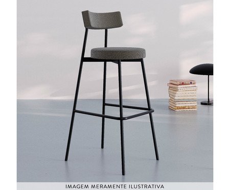 Banqueta Alta Stout Fendi Cinza City | Westwing