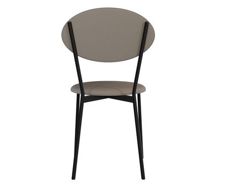 Cadeira Vintage Elipse Courino Venus Cinza | Westwing