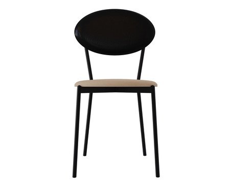 Cadeira Vintage Elipse Areia Light City Preto | Westwing
