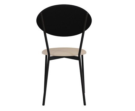Cadeira Vintage Elipse Areia Light City Preto | Westwing