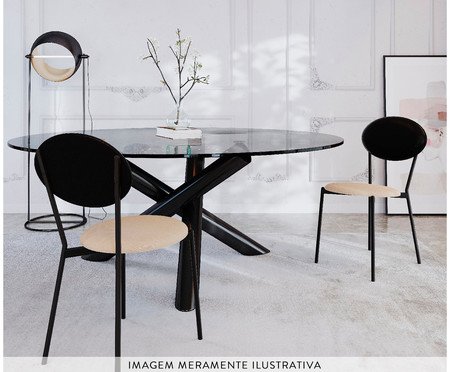 Cadeira Vintage Elipse Areia Light City Preto | Westwing