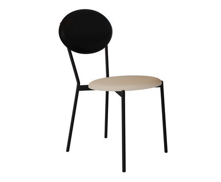 Cadeira Vintage Elipse Areia Light City Preto | Westwing