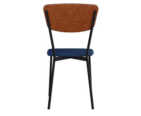 Cadeira Vintage Retrô Azul Jeans City Caramelo | Westwing