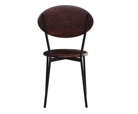 Cadeira Vintage Elipse Courino Café | Westwing