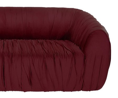 Sofá Drapê em Veludo Bordô | Westwing