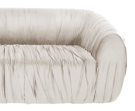 Sofá Drapê  Veludo Creme | Westwing